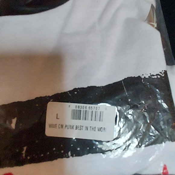 WWE Athletics CM Punk  Double Sided Graphic T Shirt Tee Best In The World Lg New - Picture 7 of 10